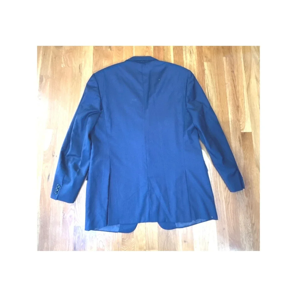 Canali Proposta Blazer 56R Blue Wool Sport Coat Italy Luxury